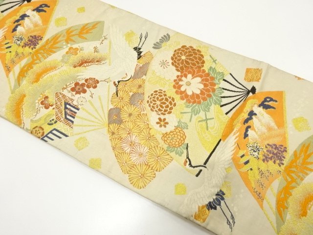 Japanese Kimono / Antique Maru Obi Combined weave
